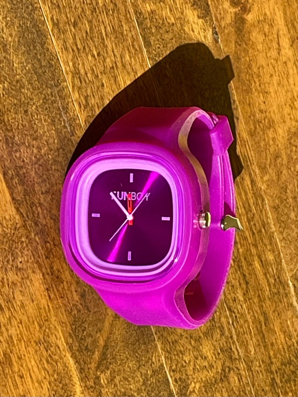 FUNBOY Vibrant Magenta Silicone Watch, Unisex, Retro, NEVER Worn, Cool!